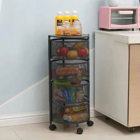 [Compra 1 y llévate 2] Frutera Articulada de Acero Inoxidable Giratoria de 3/4/5 Niveles + REGALO: Kit de Utensilios de Cocina